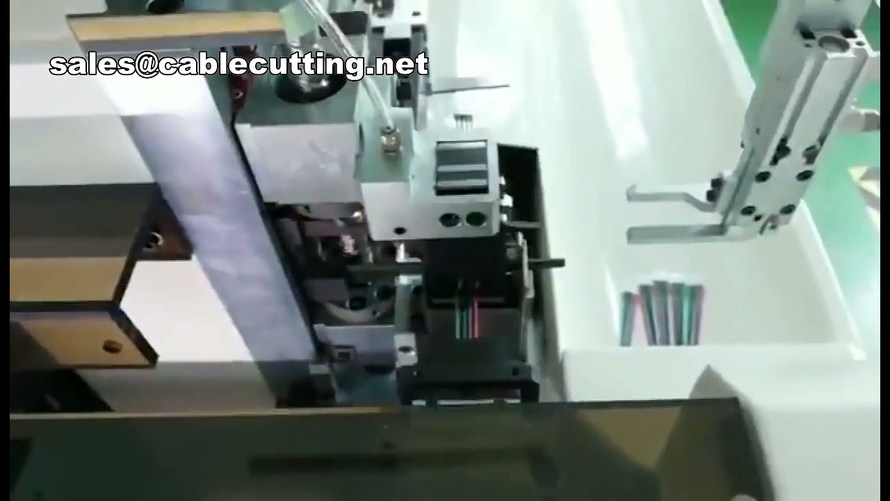 Automatic Single Head Wire Stripping Cutting Crimping Terminal Housing Inserting Machine, Wire Cutti
