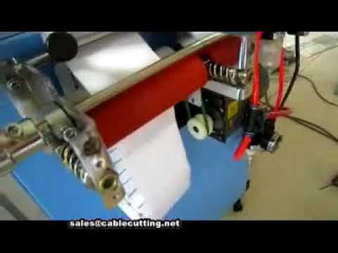 ultrasonic white Satin textil label cutting machine