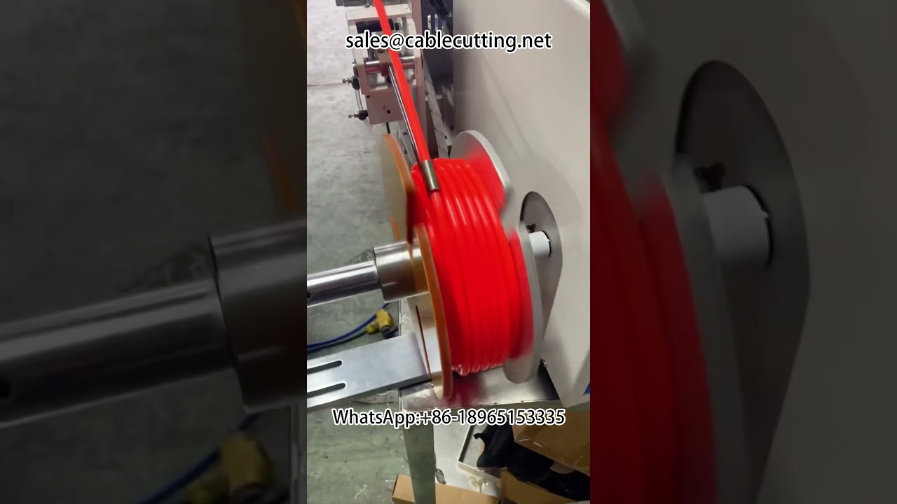 PE-slang mät-, räkn- och stansmaskin för små rullar | Automatisering för slangrullar