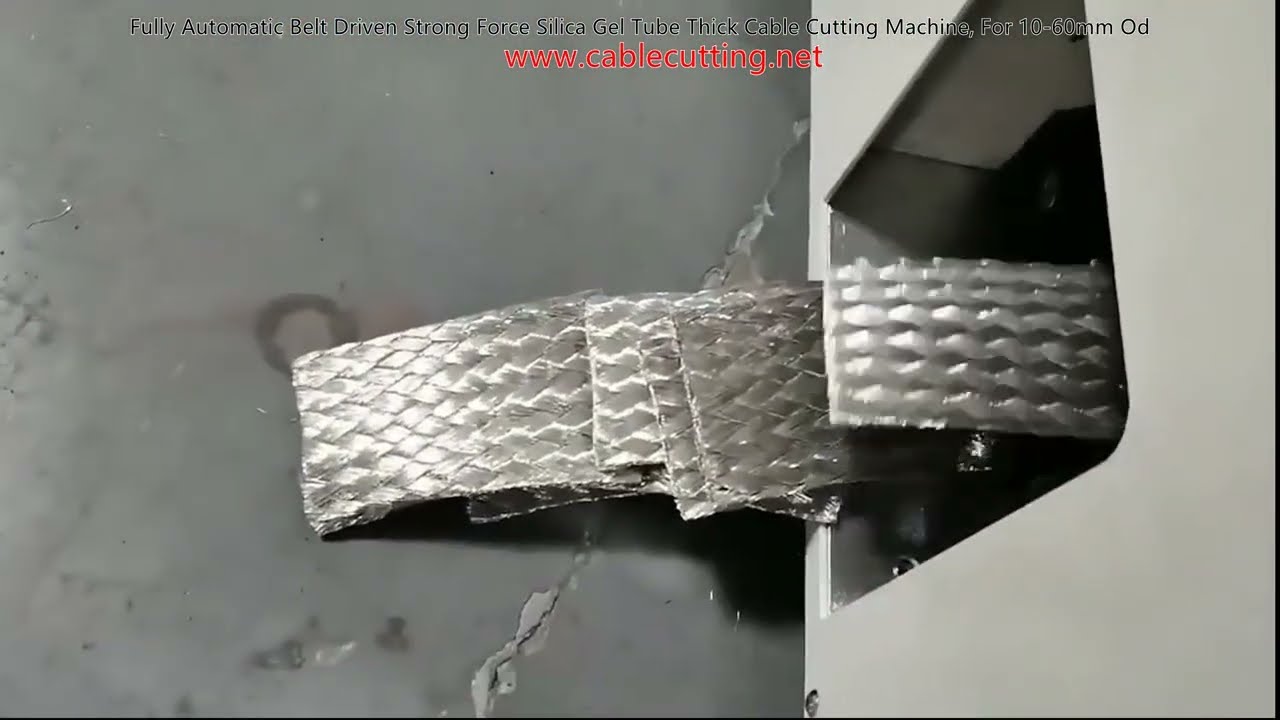 Kraftfull helautomatisk bältesdriven kapmaskin för tjocka silikonslangar & kablar (10–60 mm)