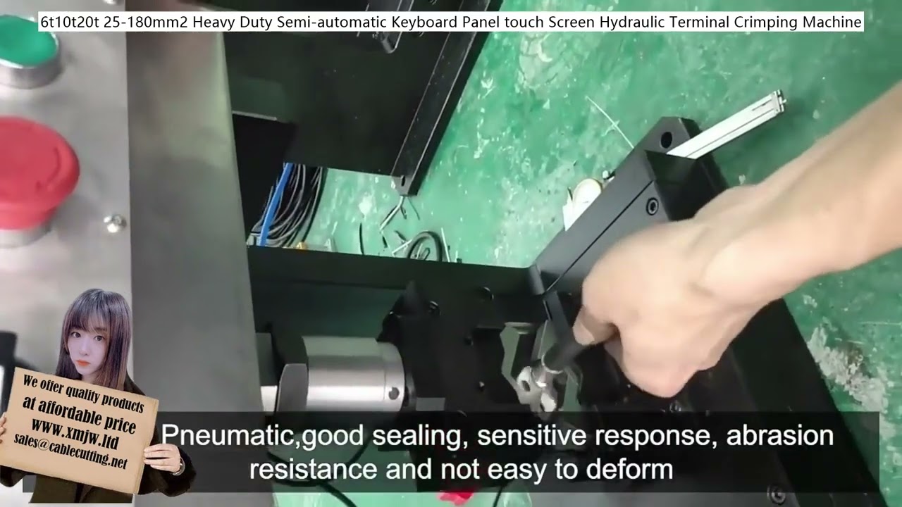 6t10t20t 25 180mm2 Heavy Duty Semi automatic Keyboard Panel touch Screen Hydraulic Terminal Crimping