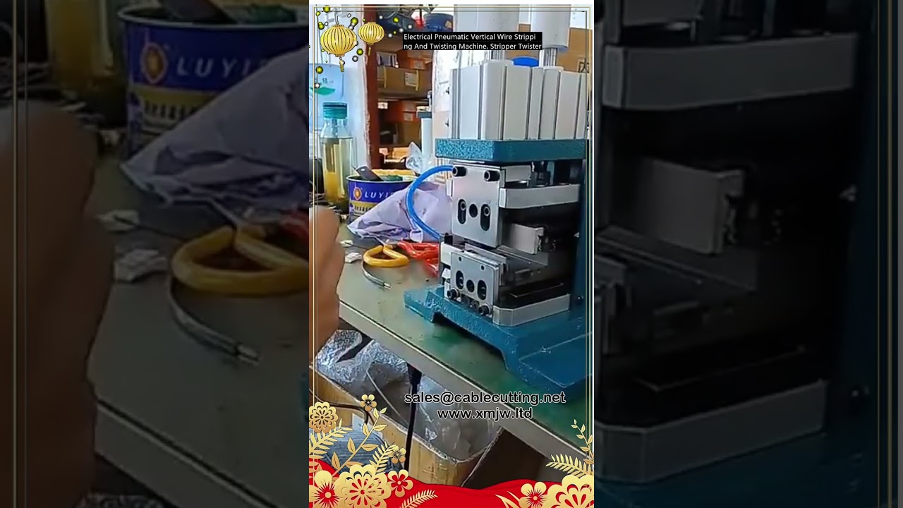 Electrical Pneumatic Vertical Wire Stripping And Twisting Machine, Stripper Twister