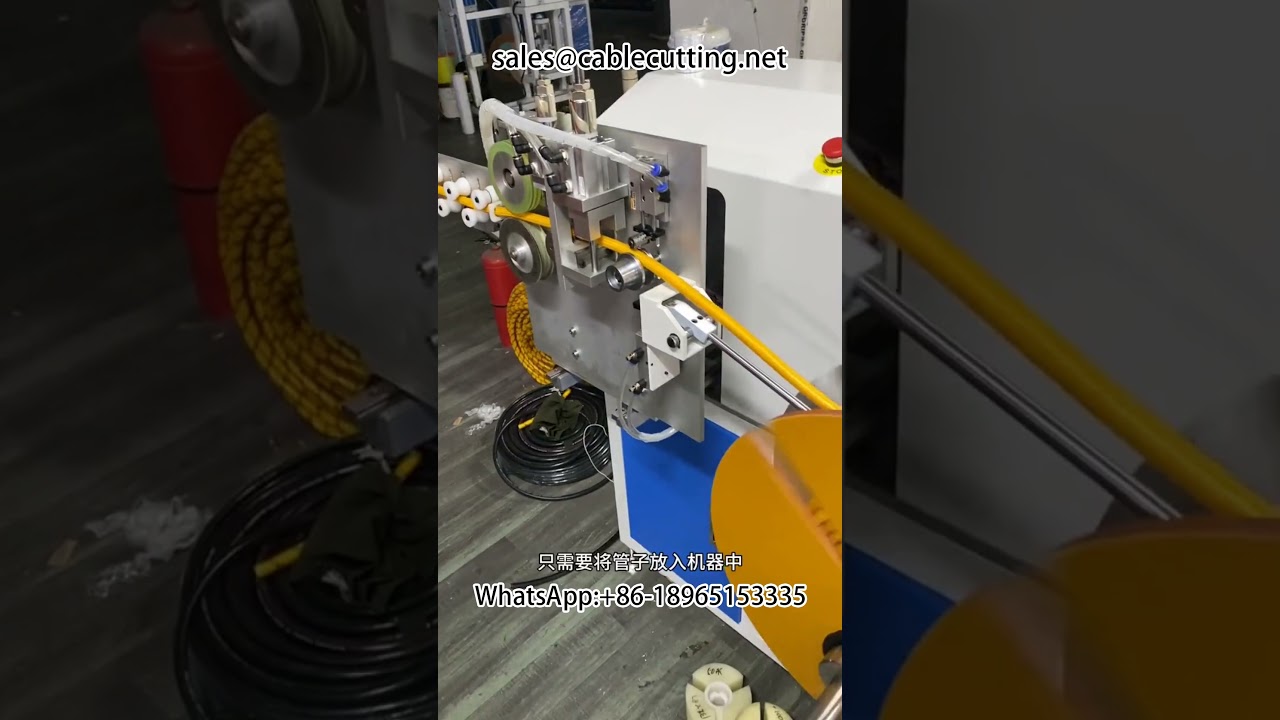 Automatic metre counting sorting winding and cutting machine #metre counting tube winding machine