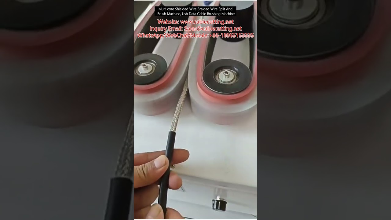 Multi core Shielded Wire Braided Wire Split And Brush Machine, USB Data Cable Brushing Machine