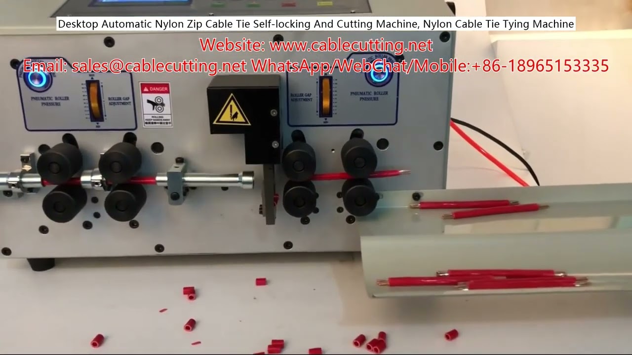 Desktop Automatic Nylon Zip Cable Tie Self locking And Cutting Machine, Nylon Cable Tie Tying Machin
