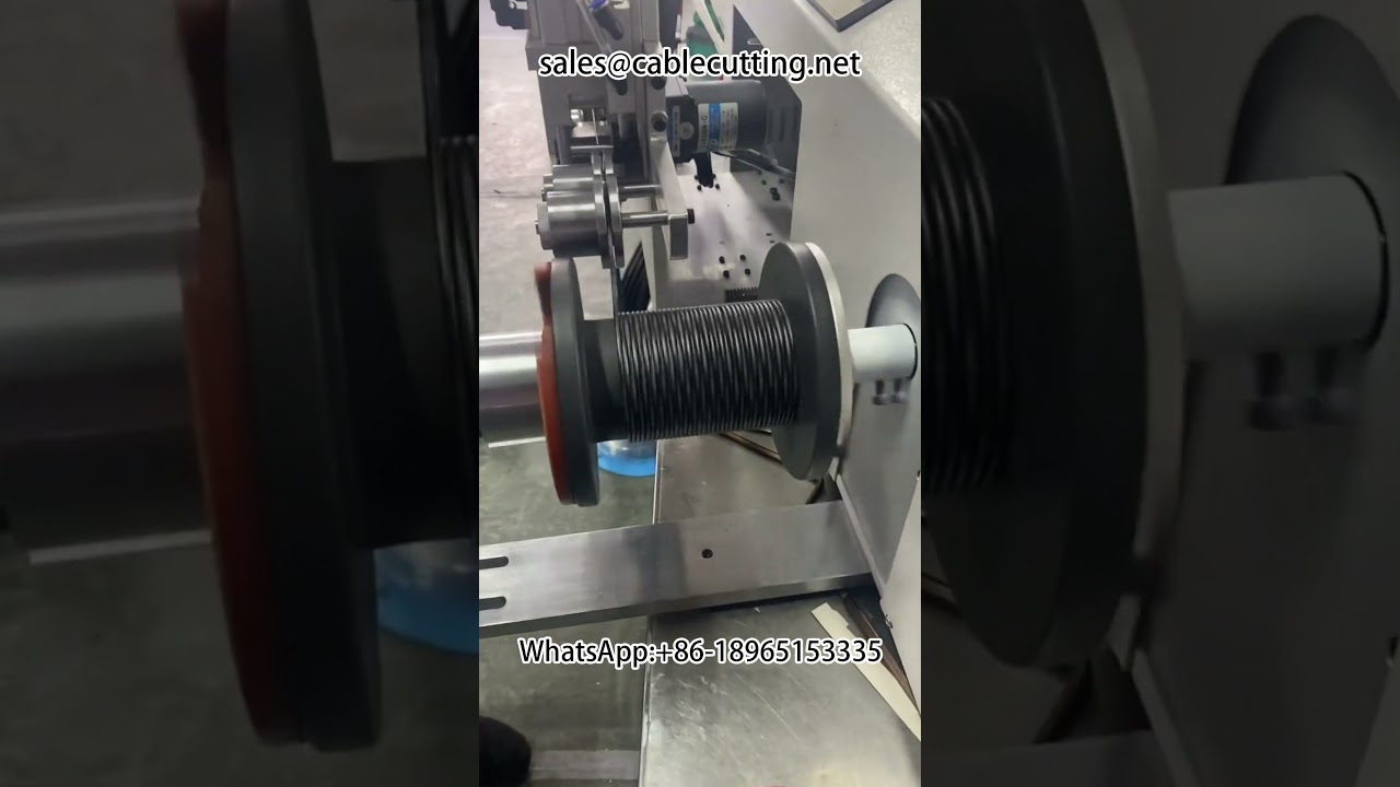 Automatisk trådräkningsmaskin med meterräkning, upplinjering, upprullning och kapning
