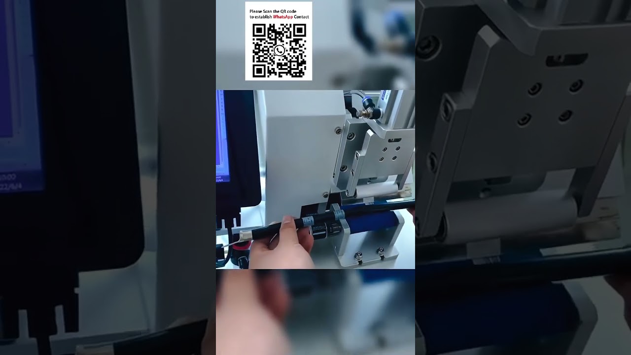 Fully Automatic Wire Harness Label Wrapping  Flagging Machine #Labeling Automation