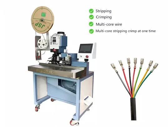 Multi-Kärna Sheath Kabel Strip & Ferrule Crimp Maskin WPM-32 - Skal- & pressmaskin